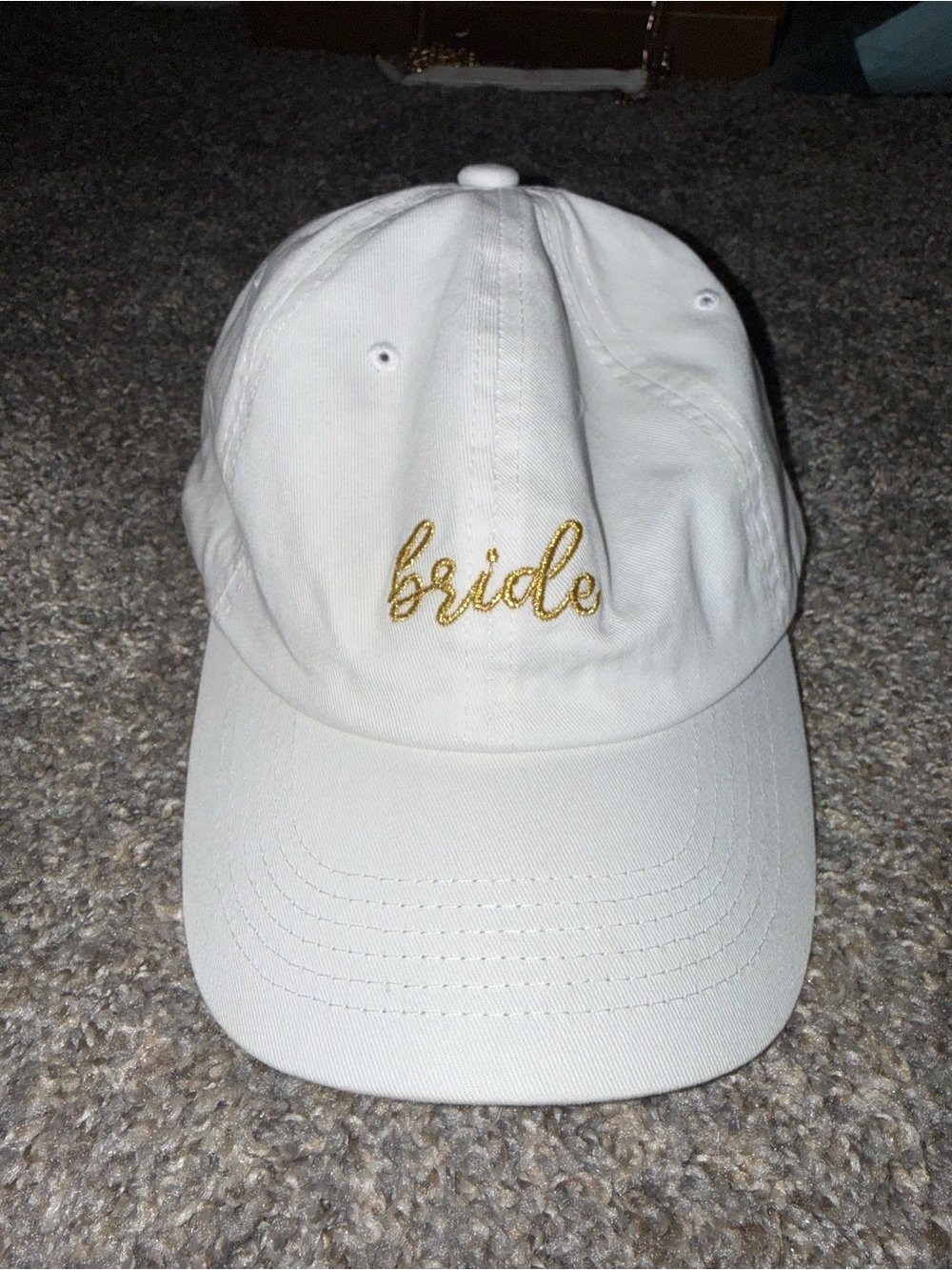 Bride Embroidered White Baseball Cap